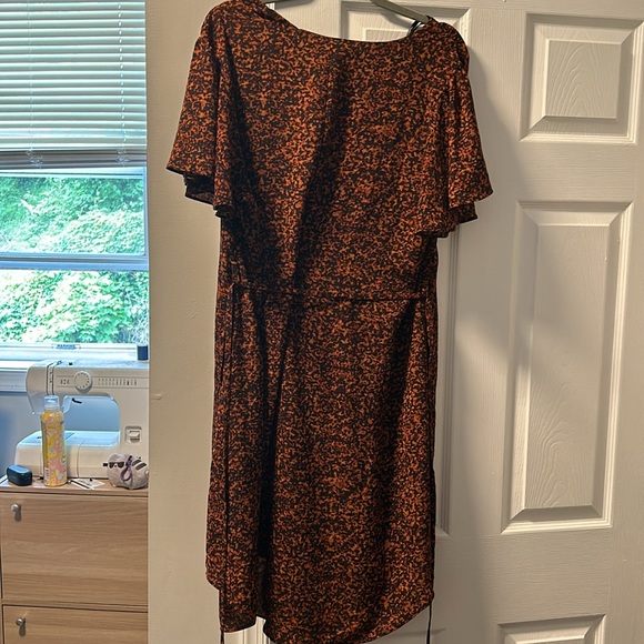 City Chic leopard print sexy dress zip front - Picture 5 of 5